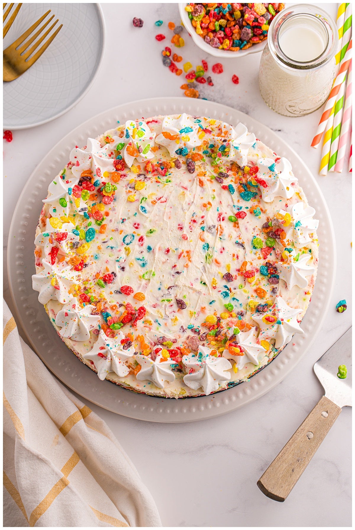 Fruity Pebbles Cheesecake (No Bake) Exclusive