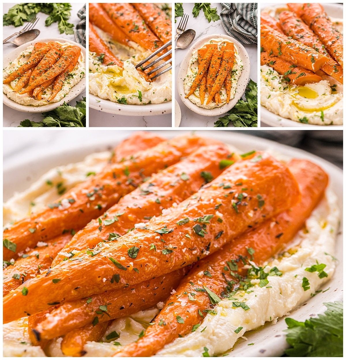 *Roasted Carrots with Whipped Ricotta